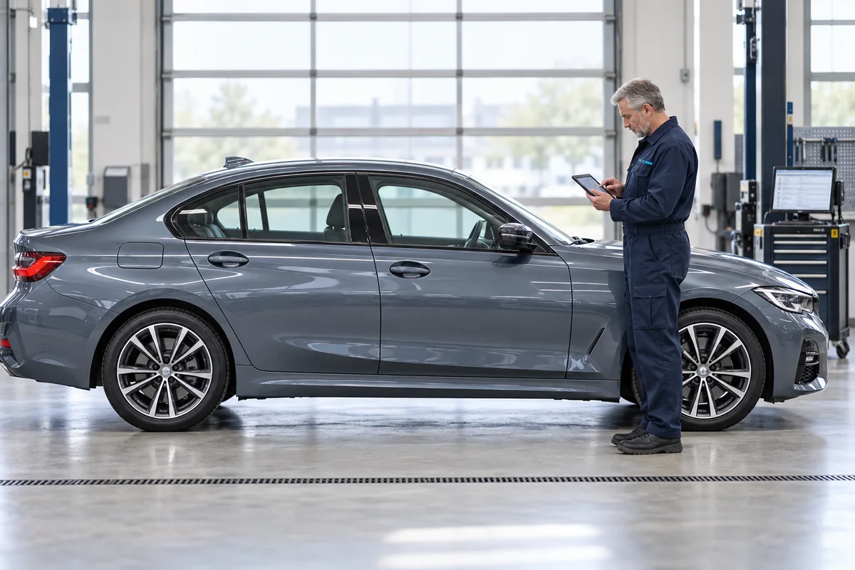 Эксперт оценивает техническое состояние автомобиля